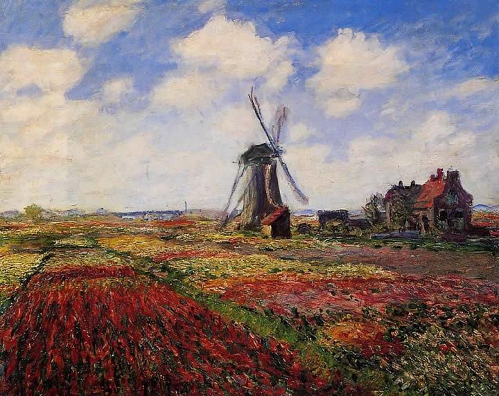 Claude Monet Field of Tulips in Holland